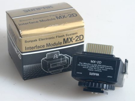 Sunpak MX-2D Dedicated Flash Interface Module for Minolta X-300, X-370, X-500, X-600, X-700, XGM SLR film Camera Sale