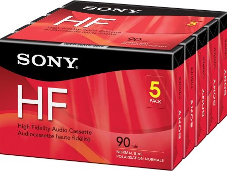 Sony C-90HFL High Fidelity Normal Bias 90 Minute Audio Cassette 5-Pack Online now