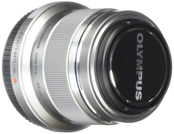 Olympus M.Zuiko Digital 45mm f 1.8 Lens Silver - Open box on Sale