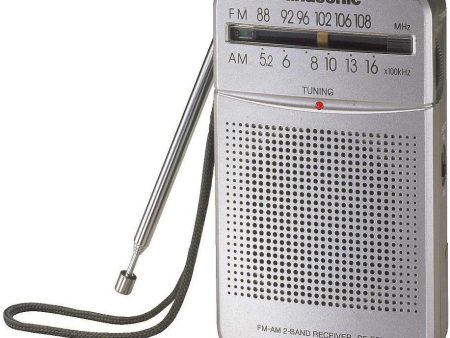 Panasonic RF-P50 Pocket AM FM Radio, Silver For Discount