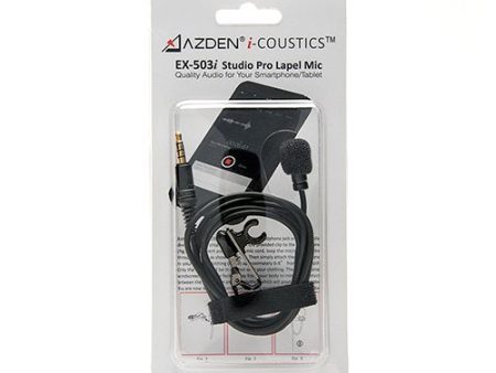 Azden i-Coustics EX-503i Studio Pro Omni-Directional Lapel Microphone for Smartphones & Tablets Cheap