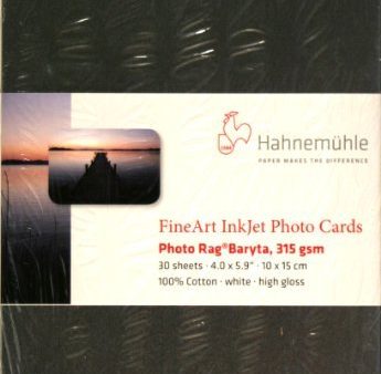 Hahnemühle Photo Rag Baryta FineArt Photo Cards (4 x 6 , 30 Cards) Cheap