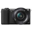 Sony Alpha a5100 Mirrorless Digital Camera with 16-50mm Lens (Black) on Sale