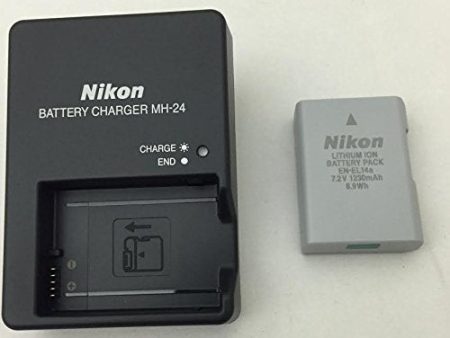 Nikon set of EN-EL14A battery with MH-24 Charger - White box Online Hot Sale