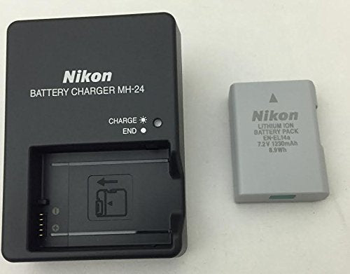 Nikon set of EN-EL14A battery with MH-24 Charger - White box Online Hot Sale