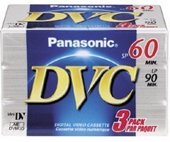 Panasonic AY-DVM60EJ3P Mini Digital Videocassette (60 Minute, 3 Pack) Online