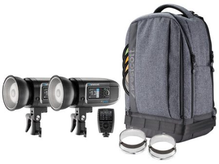 Westcott 4713S FJ400 Strobe 2-Light Backpack Kit W FJ-X3S Sony Wireless Trigger For Discount