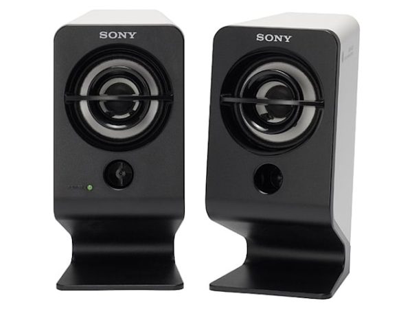 Sony SRS-A201 - 2 Watts Two Piece Active Desktop Portable Computer Speakers - Black White Online Sale