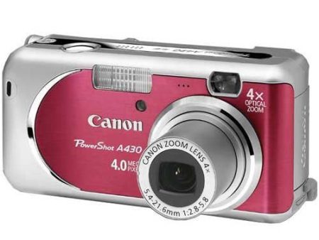 Canon PowerShot A430 Digital Camera (Red) for Parts For Cheap