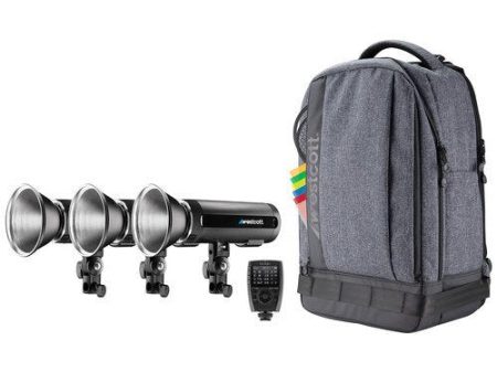 Westcott FJ200 Strobe 3-Light Backpack Kit with FJ-X3s Wireless Trigger for Sony Cameras Online now